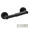 thumbnail image 1 of Design House Graz Park 2-Post Wall Mount Toilet Paper Holder, Classic Wall Mounted Spring Toilet Roll Holder, Matte Black, 1 of 14