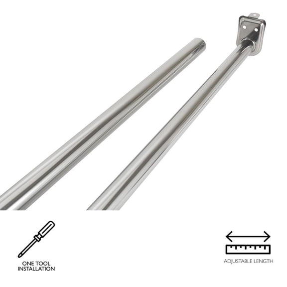 Design House Heavy-Duty Steel Adjustable Wall Mount Closet Rod