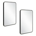 thumbnail image 1 of Design House Isla Rounded Corner Wall Mirror with Black Frame, 30-Inch by 20-Inch, 2-Pack, 1 of 14