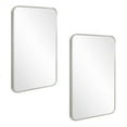 thumbnail image 1 of Design House Isla Rounded Corner Wall Mirror with Silver Frame, 36-Inch by 24-Inch, 2-Pack, 1 of 12