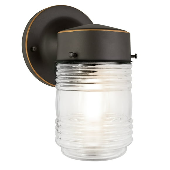 Exterior Jelly Jar Wall Light