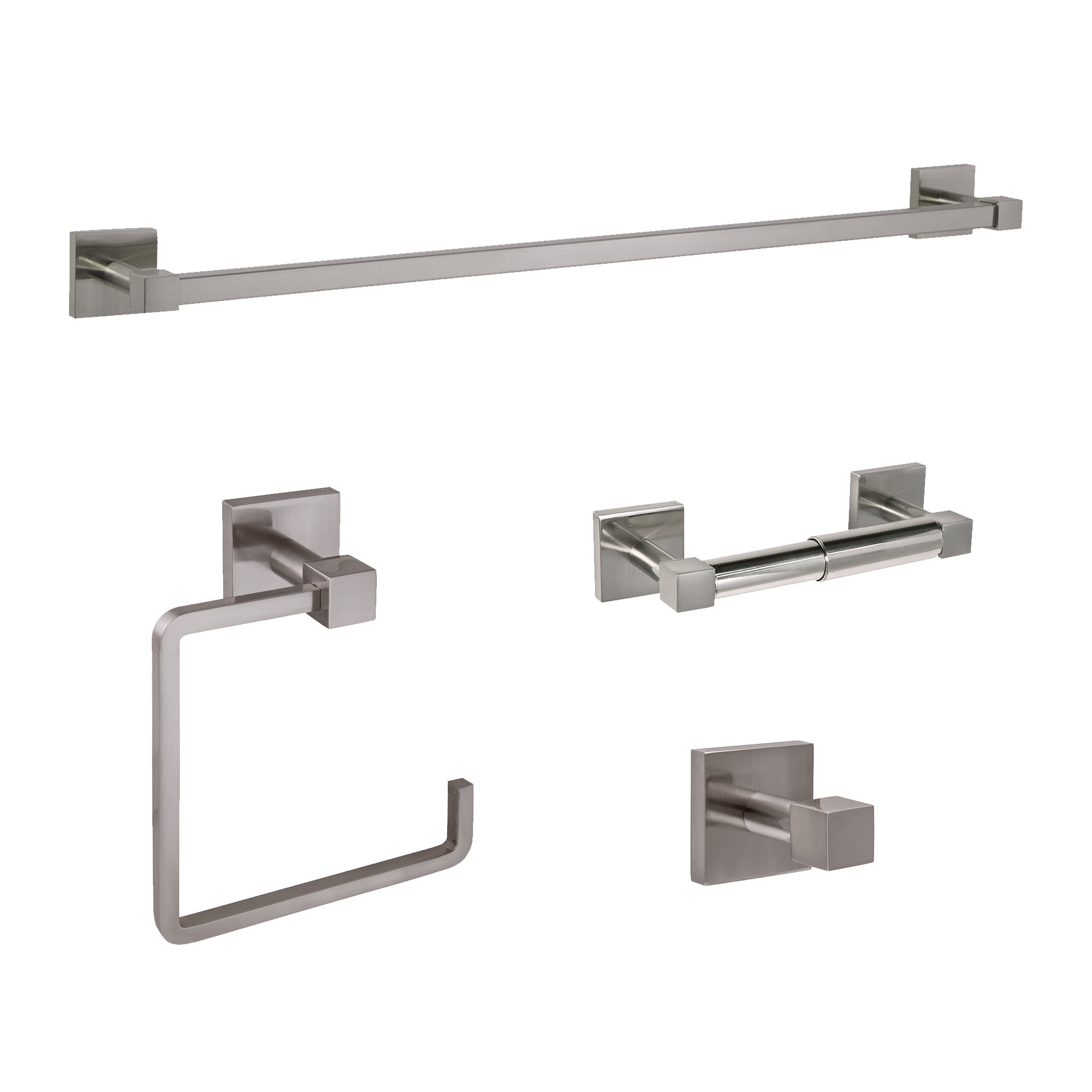 Design House Karsen Bathroom Hardware Kit in Satin Nickel, 4-Piece ...