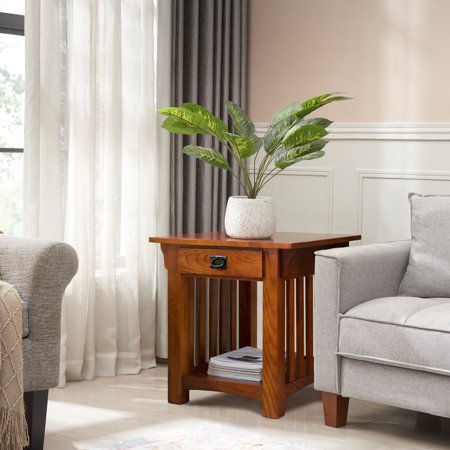 Design House Leick Home 1 Drawer Transitional End Table