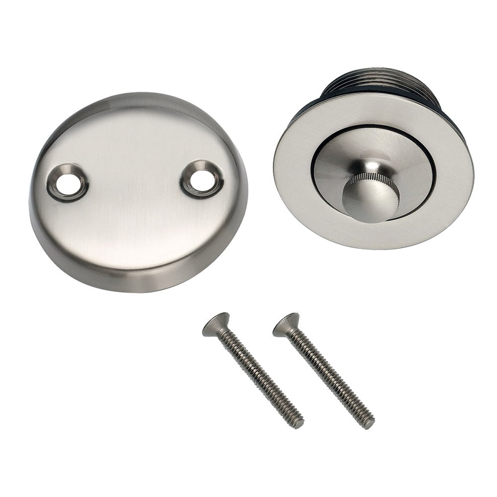 Design House Lift and Turn Bath Drain Plug Kit with 2-Hole Overflow ...