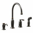 thumbnail image 1 of Design House Madison Bronze Kitchen Faucet with Side Sprayer & Soap Dispenser, Single Handle, 1 of 13