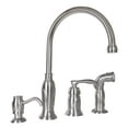 thumbnail image 1 of Design House Madison  Satin Nickel Single Handle Standard Kitchen Faucet with Side Sprayer and Soap Dispenser, 1 of 15