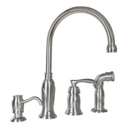 Design House  Madison Kitchen Faucet with Side Sprayer and Soap Dispenser in Satin Nickel