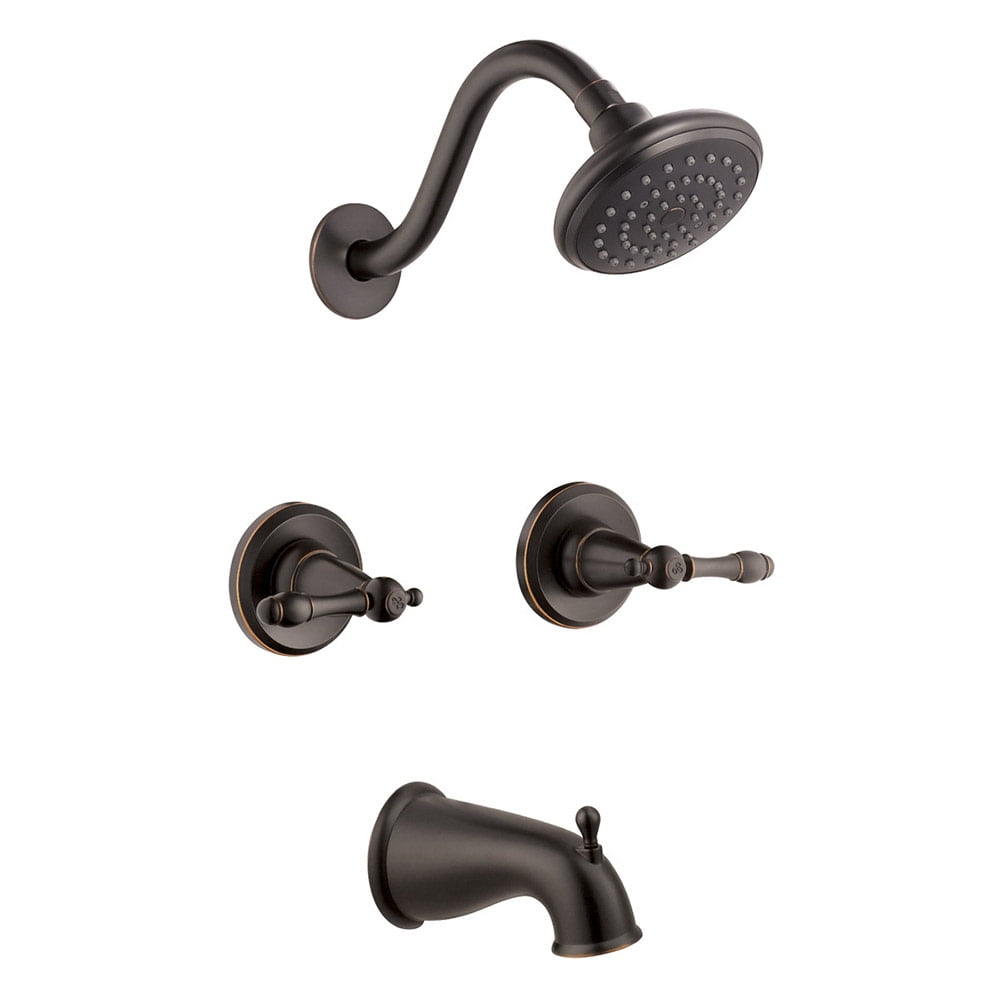 Oakmont Oil Rubbed Bronze Dual Handle Tub and Shower Faucet