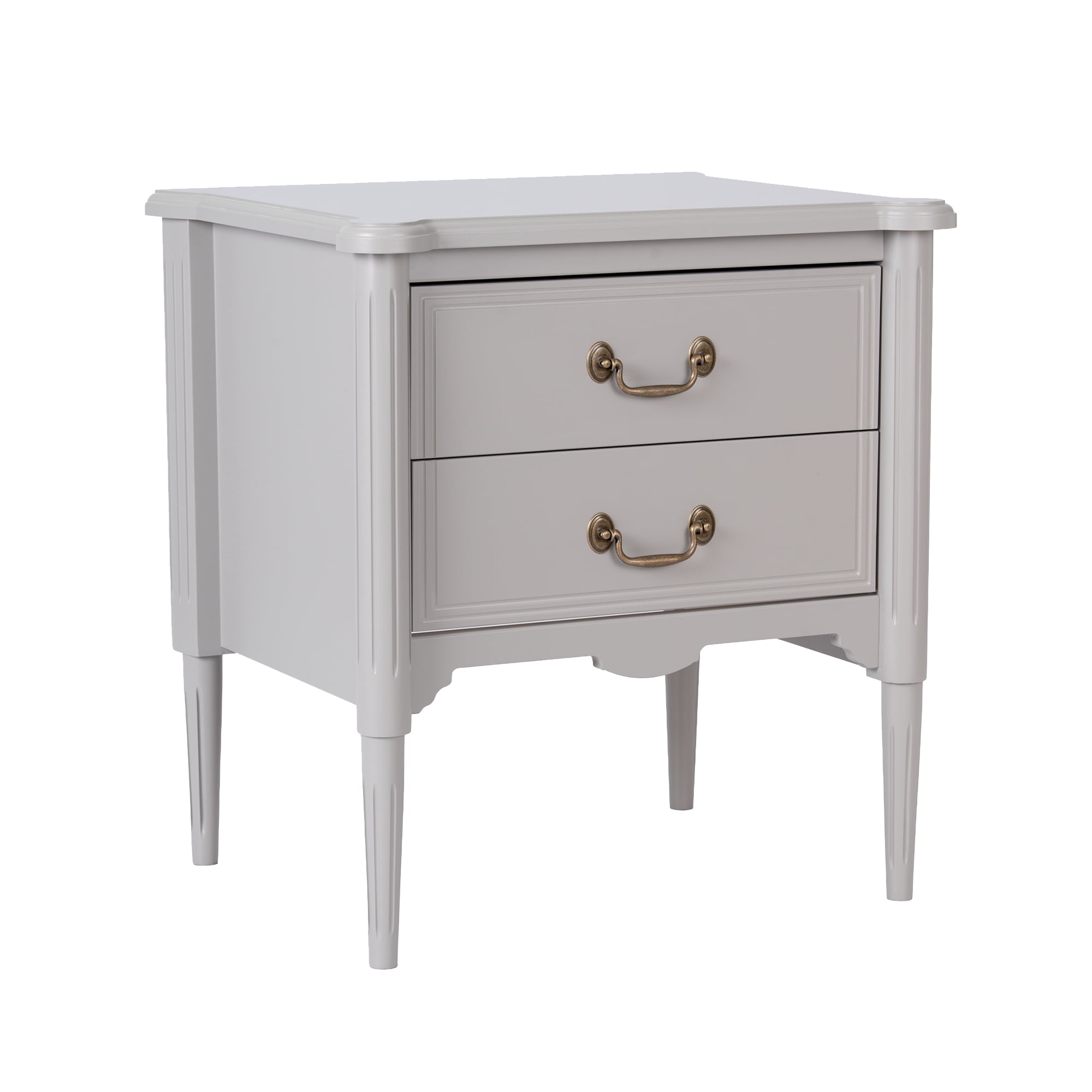 Design House Oxford End Table with Drawers, Gray
