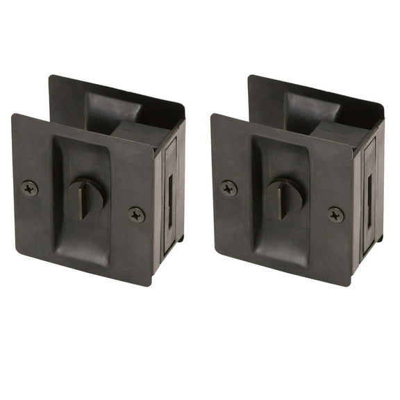 Design House  Pocket Privacy Door Hardware in Oil-Rubbed Bronze, 2-Pack