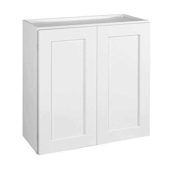 Design House Ready to Assemble Wall Mounted Fitness Cabinet in White, 33-Inch by 36-Inch by 12-Inch