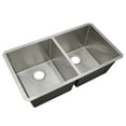 thumbnail image 1 of Design House Rectangular Double Bowl 32x18x10-inch 18-Gauge Undermount Kitchen Sink, Stainless Steel, 1 of 13
