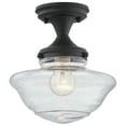 thumbnail image 1 of Design House Schoolhouse 9" Semi-Flush Mount Ceiling Light, Matte Black, 1 of 22