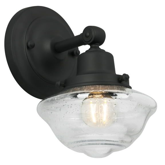 Design House Schoolhouse 1-Light Wall Sconce, Matte Black