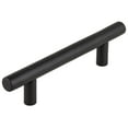 thumbnail image 1 of Design House Solid Cabinet Pull 3-3/4-in (96 mm) in Matte Black 10-Pack, 1 of 5