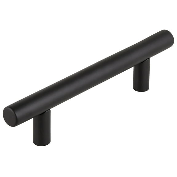 Design House Solid Cabinet Pull 3-3/4-in (96 mm) in Matte Black 10-Pack