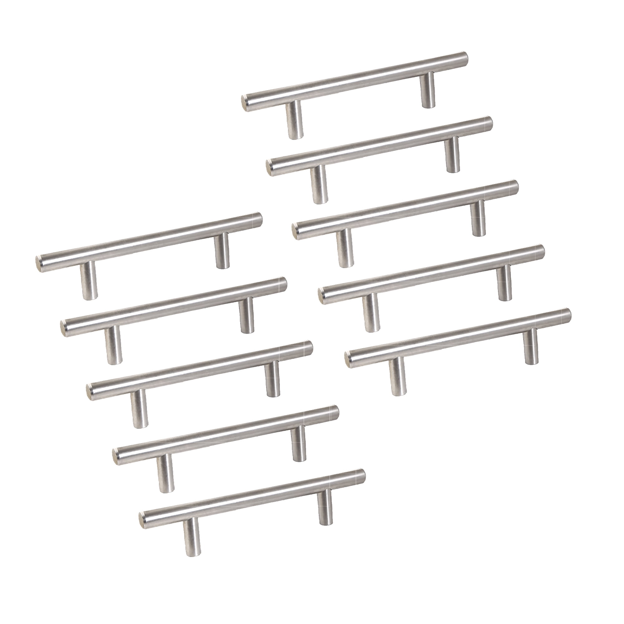 Design House 10-Pack Modern 10" Solid Center-to-Center Cabinet Pulls, Stainless Steel