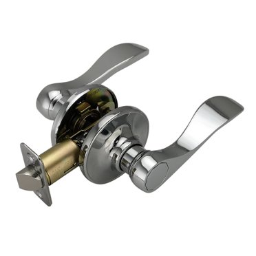 House Guard Hardware Passage Polished Chrome Lever Door Handle – Closet/Hallway No Lock – Knob Set