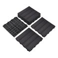 thumbnail image 1 of Design House 12" x 12" Interlocking Wood Composite Waterproof Deck Tiles, Modern Ebony Black, 6 Pack, 1 of 4
