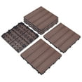 thumbnail image 1 of Design House 6-Pack Interlocking Wood Composite 12" x 12" Square Deck Tiles, Russet Canyon Brown, 1 of 31