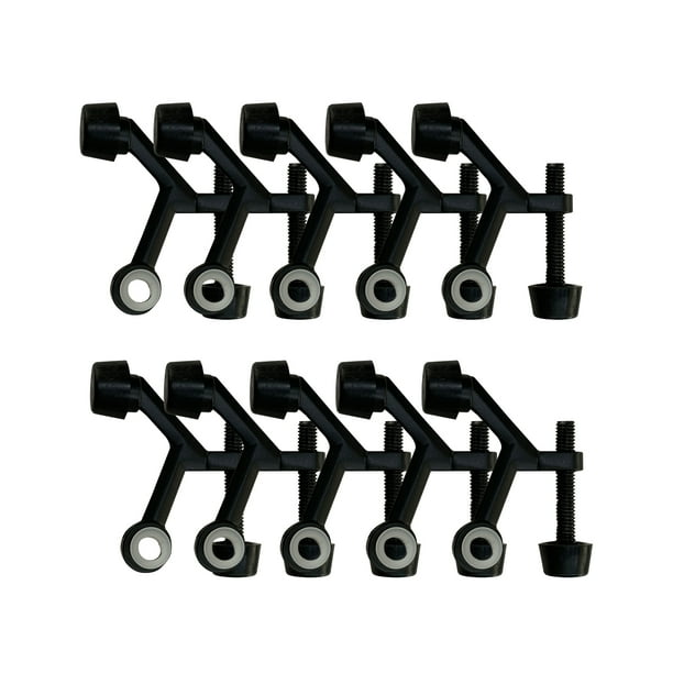 2-1/4 in. x 2-1/8 in. Satin Nickel Jumbo Hinge Pin Door Stop Value Pack (10 per Pack)