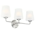 thumbnail image 1 of Stasia 24" Satin Nickel 3-Light Dimmable Vanity Light With Frosted Glass and Dual-Mount Option, 1 of 8