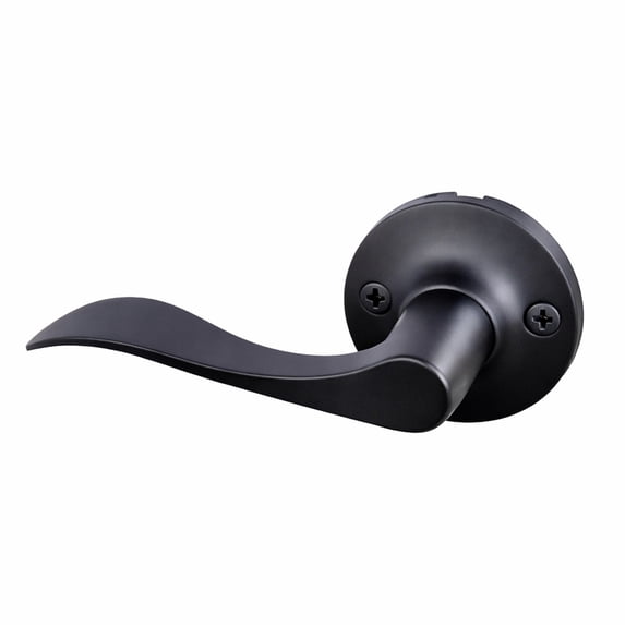 Design House Stratford Left-Hand Non-Turning One-Sided Dummy Door Lever, Matte Black