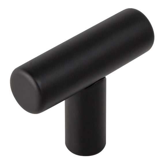Design House T-Pull 1-1/2-inch Cabinet Knob, 10-Pack, Modern Kitchen Handles in Matte Black, 208074