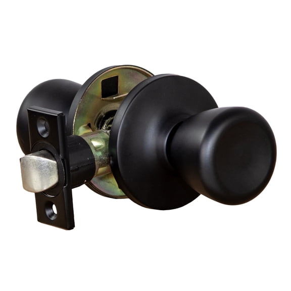 Design House Terrace Passage Hall and Closet Door Knob, Matte Black