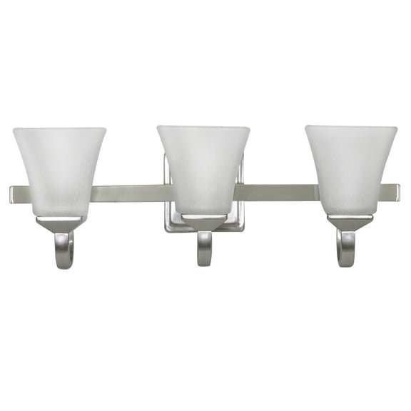 Design House  Torino Vanity Light in Satin Nickel, 3-Light