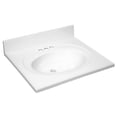 thumbnail image 1 of 25 Inch Cultured Marble Vanity Top with Backsplash, Improved Package, White – Design House, 586222, 1 of 14