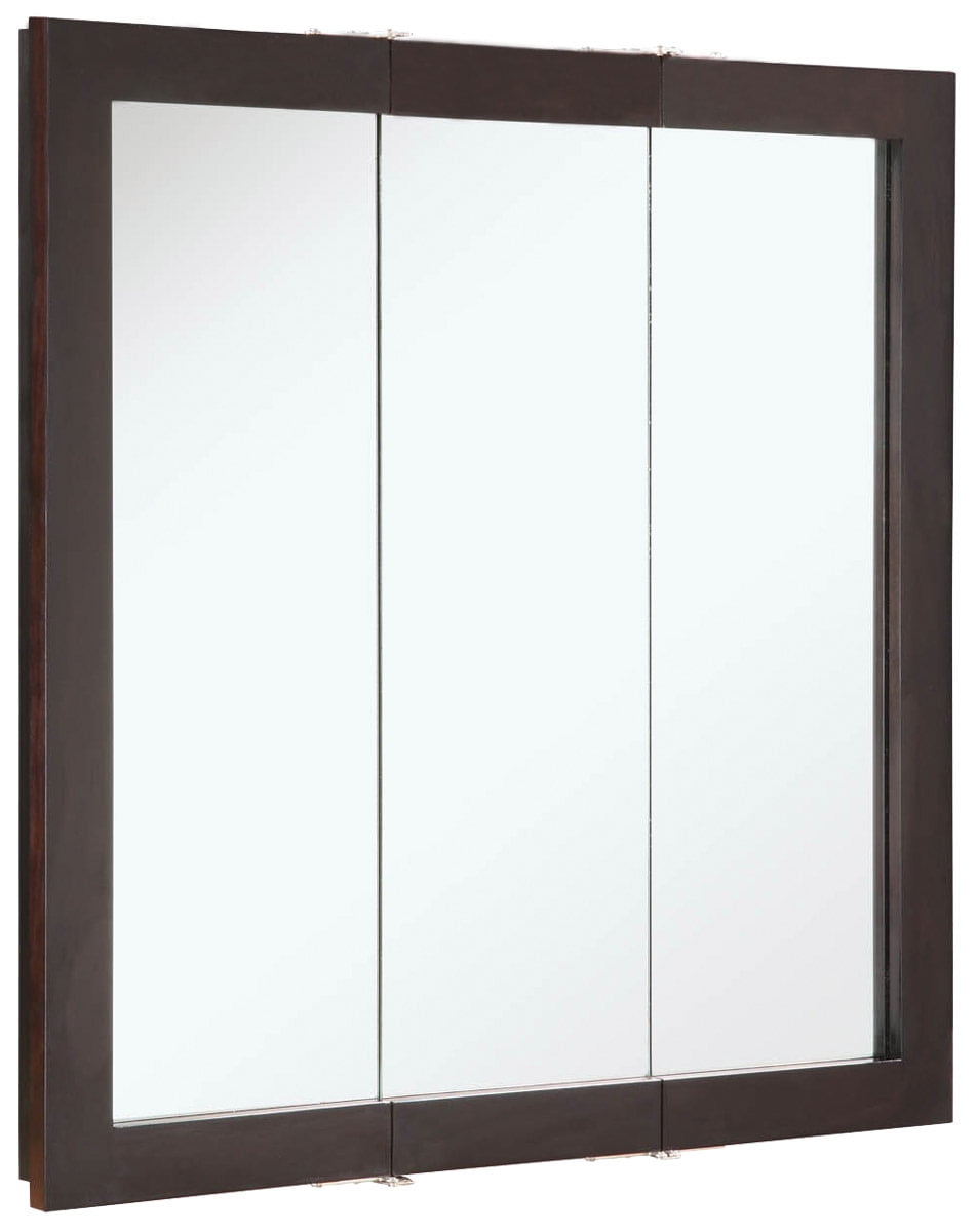 Ventura 30-Inch Espresso Pine Tri-View Medicine Cabinet