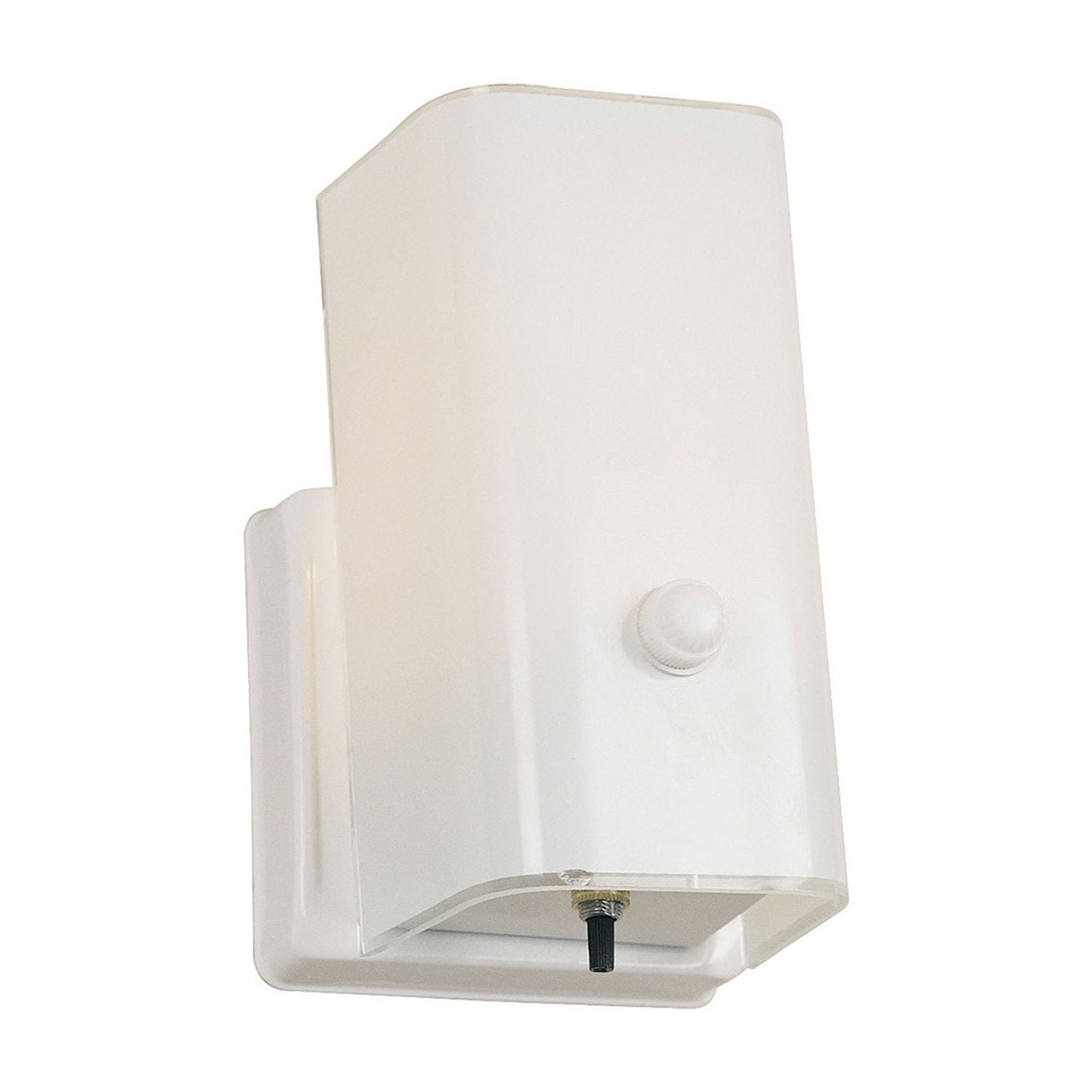 Design House WM050113 Traditional 1-Light Indoor Dimmable Wall Sconce with Frosted Glass for Bathroom Bedroom Hallway, White