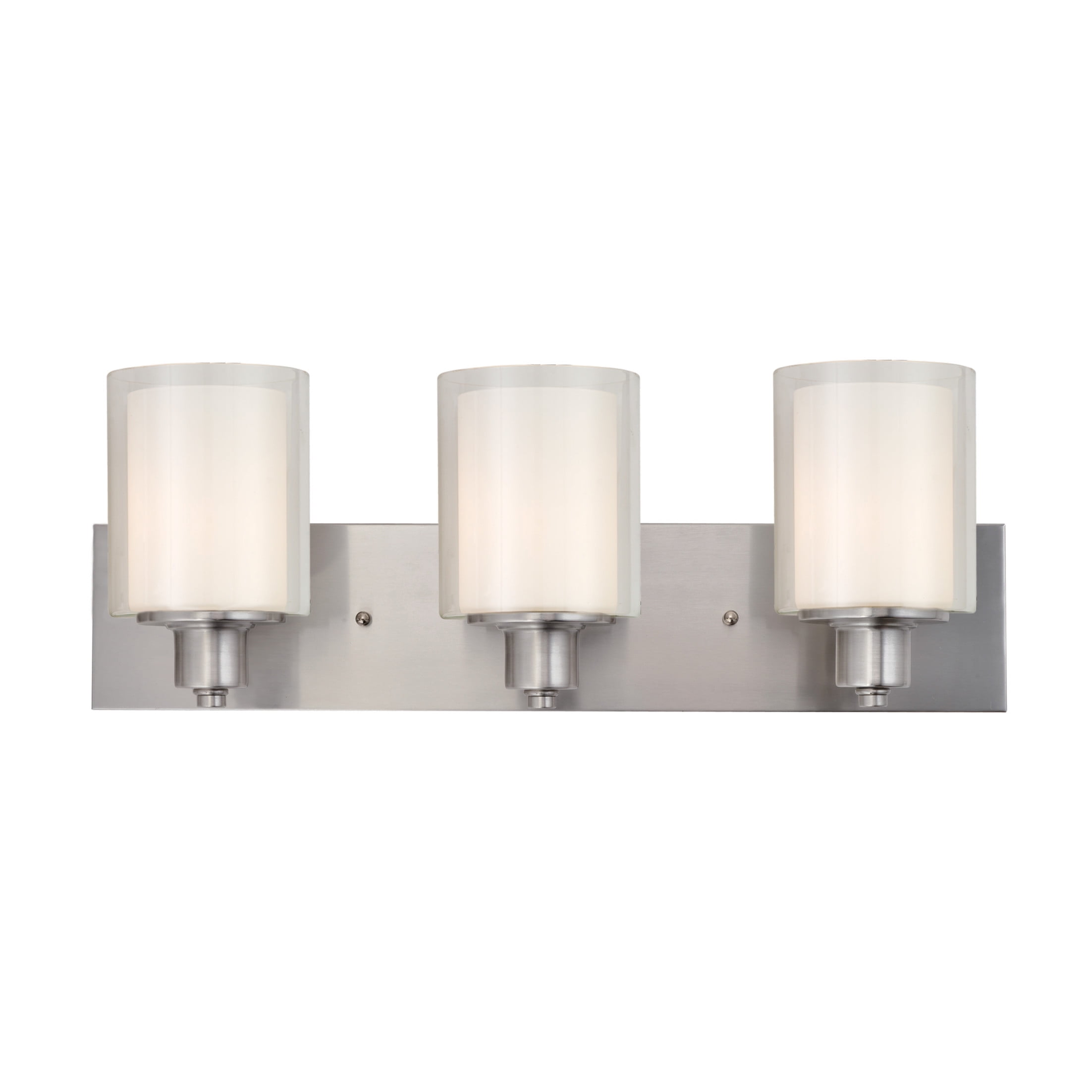 Design House Oslo Traditional 3-Light Indoor Dimmable Bathroom Vanity Light, Satin Nickel