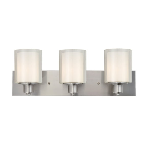 Design House Oslo Traditional 3-Light Indoor Dimmable Bathroom Vanity Light, Satin Nickel