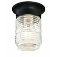 thumbnail image 1 of Design House Jelly Jar 1-Light Indoor/Outdoor Flush Mount Ceiling Light, Matte Black, 1 of 12