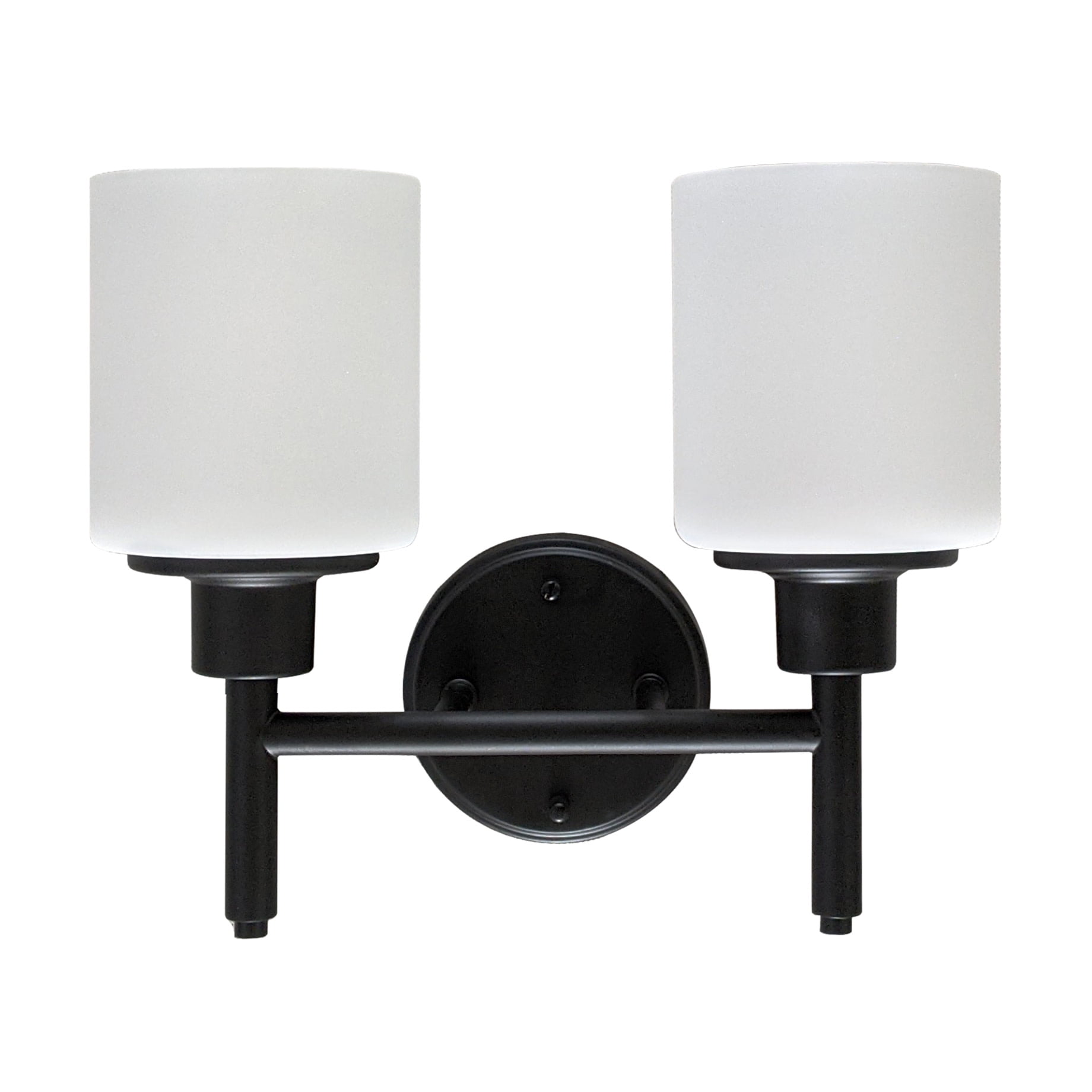 Design House Aubrey 2-Light Dimmable Indoor Wall Light with Frosted Glass Shade