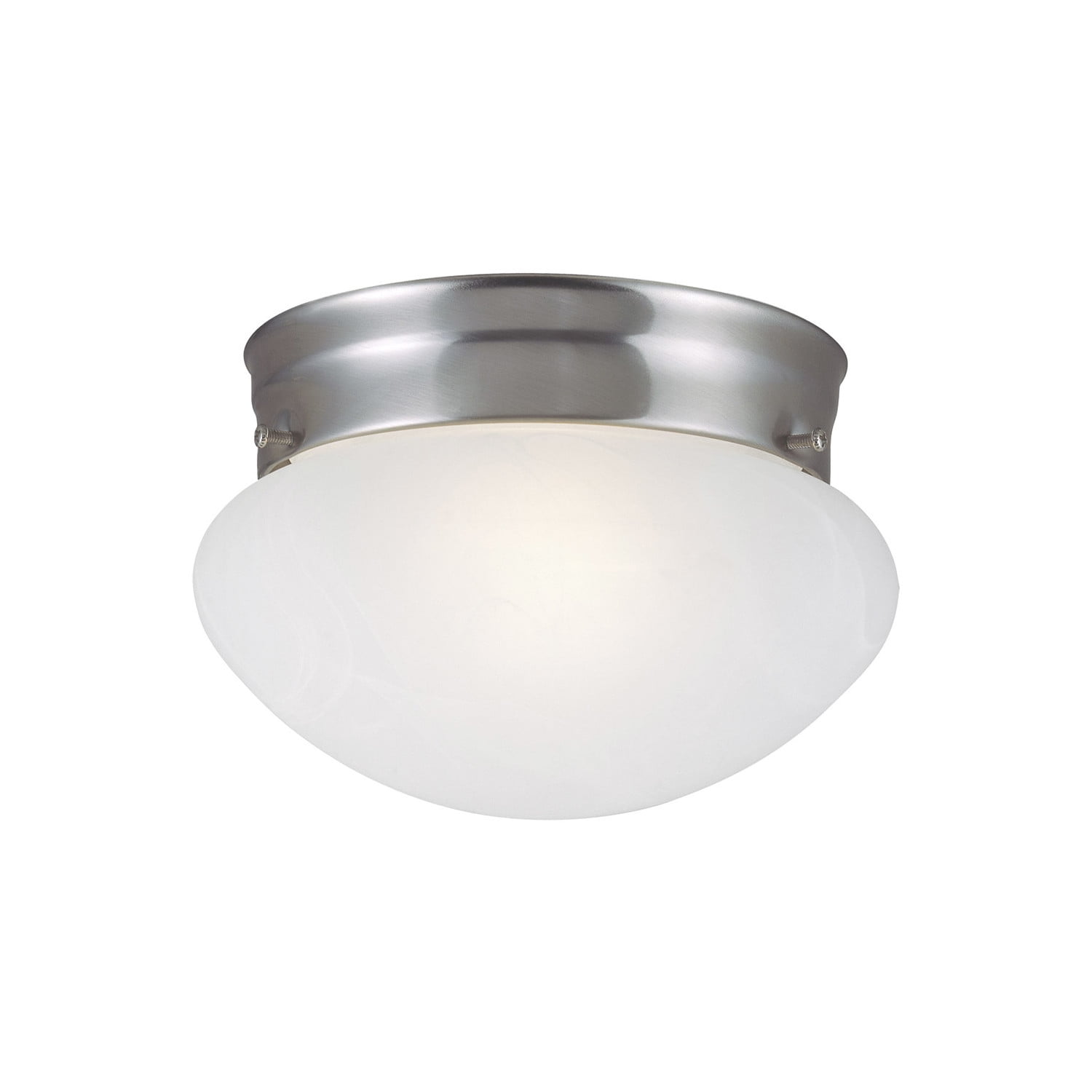 Design House Millbridge 2-Light Indoor Dimmable Flush Mount Ceiling Light, Satin Nickel