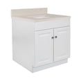 thumbnail image 1 of Design House Wyndham 30 inch Unassembled 2-Door Bathroom Vanity in White with Quartz Giallo Vanity Top, 1 of 18