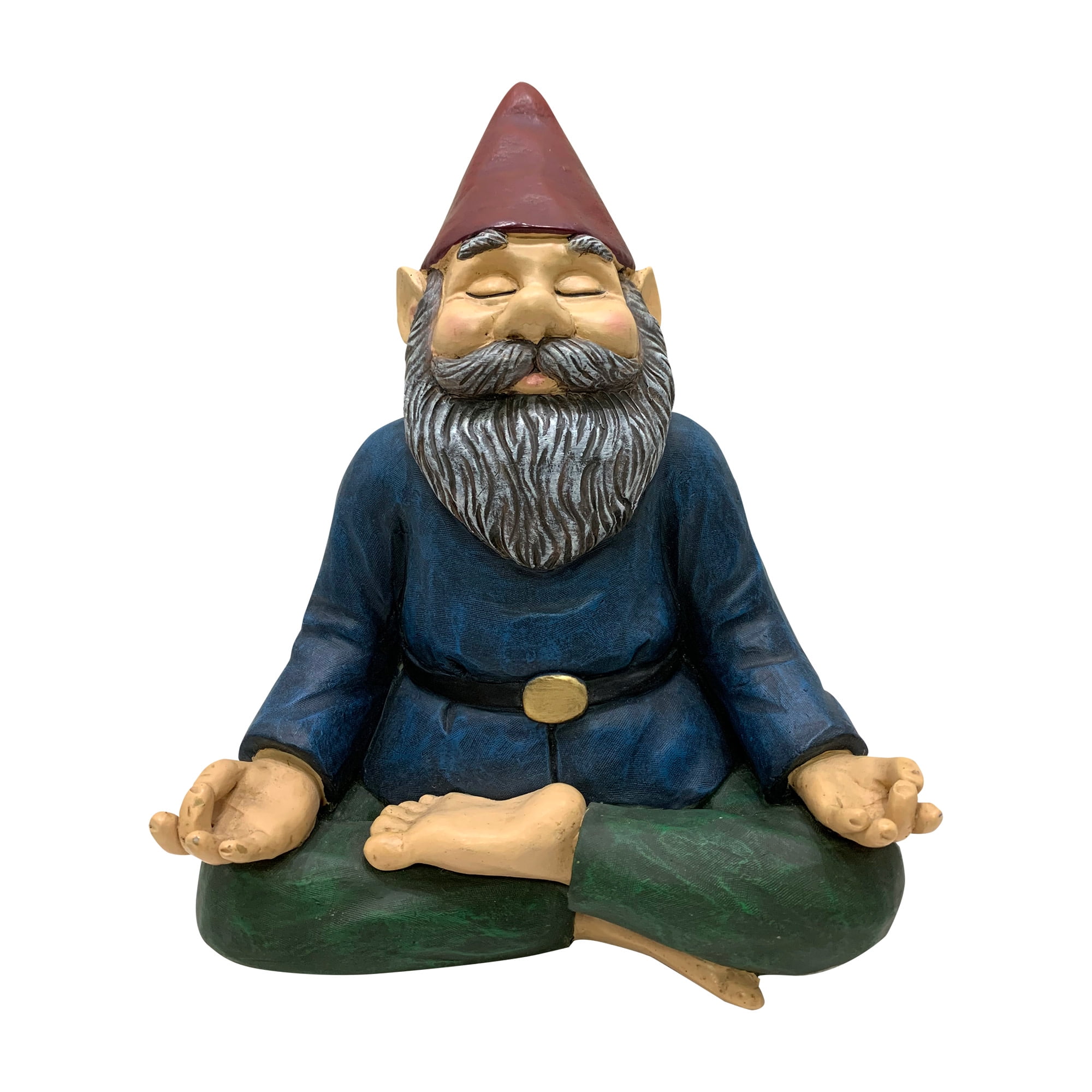 Multicolor Polyresin Yoga Gnome in Half Lotus Pose, 10-Inch