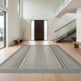 thumbnail image 1 of Design&I 2'x3' Ultra Soft Door Mat, Abstract Interlocking Lattice Modern Minimalist Border Design None Fluffy Washable Easy Care Indoor rug for Bedside Entryway, 1 of 7