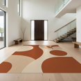 thumbnail image 1 of Design&I 2'x3' Ultra Soft Door Mat, Beige Terracotta Geometric Design Modern Abstract Shapes with Bold Circles Fluffy Washable Easy Care Indoor rug for Bedside Entryway, 1 of 3