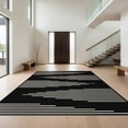 thumbnail image 1 of Design&I 2'x3' Ultra Soft Door Mat, Black White Abstract Design Accent Geometric Horizontal Lines for Modern Decor Fluffy Washable Easy Care Indoor rug for Bedside Entryway, 1 of 3
