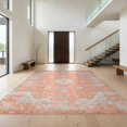 thumbnail image 1 of Design&I 2'x3' Ultra Soft Door Mat, Bordered Vintage Medallion With Boho Floral Distressed Scroll Frame None Fluffy Washable Easy Care Indoor rug for Bedside Entryway, 1 of 7
