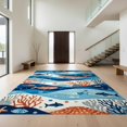 thumbnail image 1 of Design&I 2'x3' Ultra Soft Door Mat, Classroom Ocean Animals Whale Octopus Starfish Underwater Under None Fluffy Washable Easy Care Indoor rug for Bedside Entryway, 1 of 7