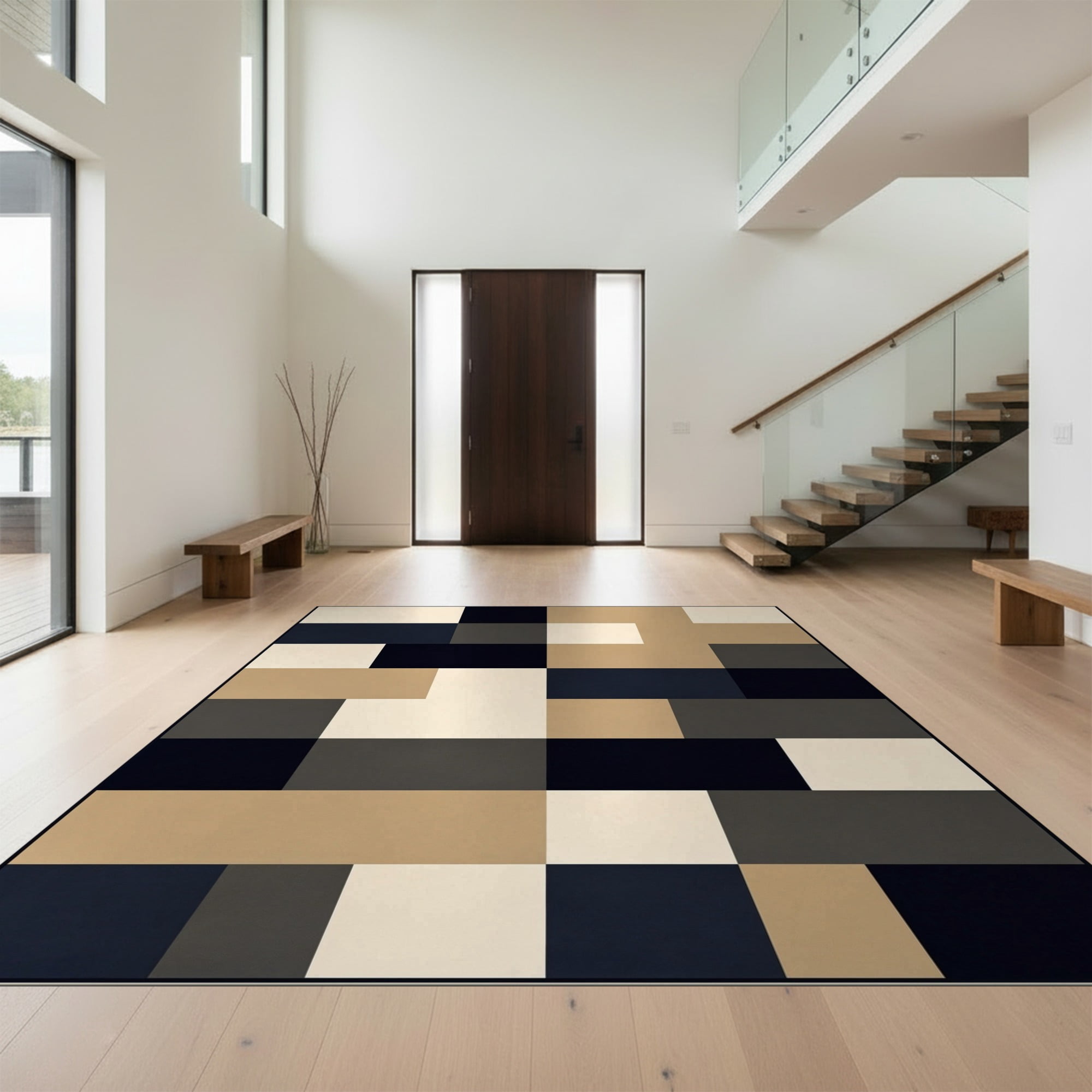 Design&I 2'x3' Ultra Soft Door Mat, Entry Throw Interlocking Mosaic ...