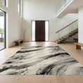 thumbnail image 1 of Design&I 2'x3' Ultra Soft Door Mat, Large Under Fluid Stroke Motif Contrasting Monochrome Abstract None Fluffy Washable Easy Care Indoor rug for Bedside Entryway, 1 of 7