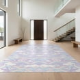 thumbnail image 1 of Design&I 2'x3' Ultra Soft Door Mat, Mermaid Wave Kawaii Motifs Scale Cute Starfish Border Purple Flowing Dynamic None Fluffy Washable Easy Care Indoor rug for Bedside Entryway, 1 of 7