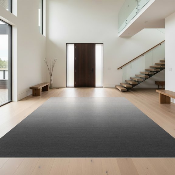 Design&I 2'x3' Ultra Soft Door Mat, Ombre Gradient Minimalist Dip Dye Effect With Abstract Solid Color Blend None Fluffy Washable Easy Care Indoor rug for Bedside Entryway