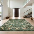 thumbnail image 1 of Design&I 2'x3' Ultra Soft Door Mat, Oval Dining Vintage Trellis Distressed Botanical Motifs Table None Fluffy Washable Easy Care Indoor rug for Bedside Entryway, 1 of 7